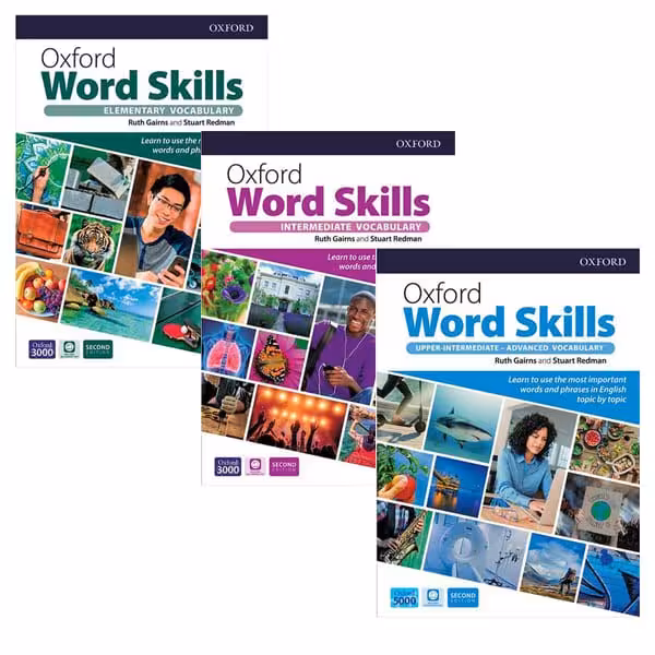 Oxford Word Skills Second Edition مجموعه کتاب های آکسفورد ورد اسکیلز ویرایش دوم رحلی