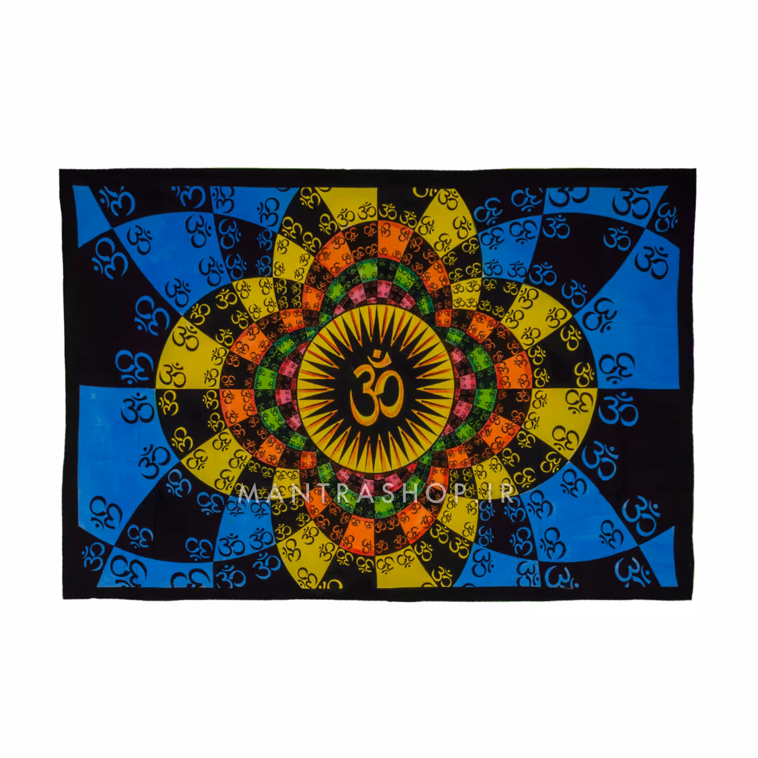 بکدراپ تپستری هندی طرح OM (روتختی یک نفره) کد 374