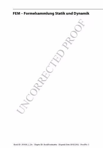 خرید و دانلود نسخه کامل کتاب FEM-Formelsammlung Statik und Dynamik: Hintergrundinformationen, Tipps und Tricks