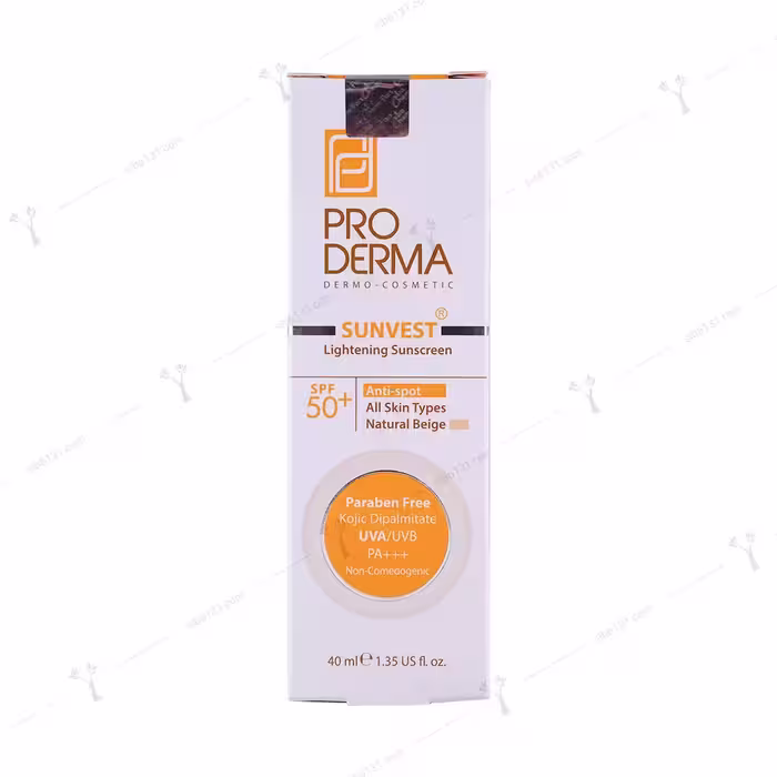 کرم ضد آفتاب پرودرما پوست نرمال spf 60 و خشک بژ طبیعی 40 میلی لیتری