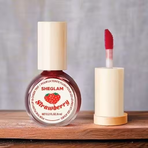 تینت لب میوه ای شیگلم رنگ توت فرنگی