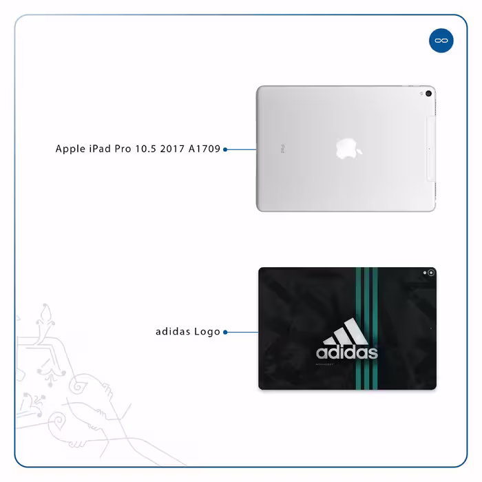 برچسب پوششی ماهوت مدل adidas-Logo مناسب برای تبلت اپل iPad Pro 10.5 2017 A1709