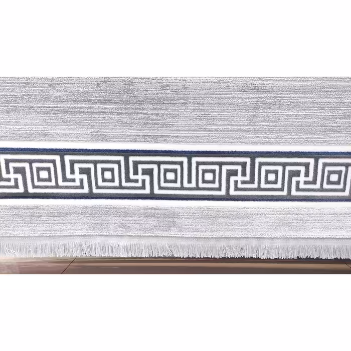 فرش ماشینی زمرد مشهد مدل NO006 زمینه نقره ای