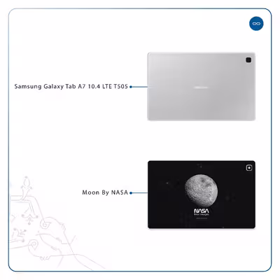 برچسب پوششی ماهوت مدل Moon-By-NASA مناسب برای تبلت سامسونگ Galaxy Tab A7 10.4 LTE 2020 T505