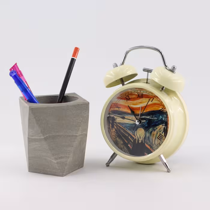 ساعت رومیزی طرح نقاشی جیغ کد 3934