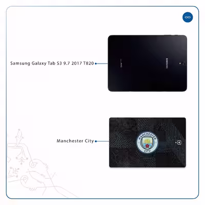 برچسب پوششی ماهوت مدل Manchester-City مناسب برای تبلت سامسونگ Galaxy Tab S3 9.7 2017 T820