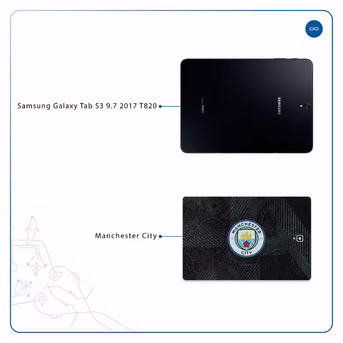 برچسب پوششی ماهوت مدل Manchester-City مناسب برای تبلت سامسونگ Galaxy Tab S3 9.7 2017 T820
