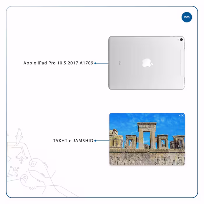 برچسب پوششی ماهوت مدل TAKHT-e-JAMSHID مناسب برای تبلت اپل iPad Pro 10.5 2017 A1709