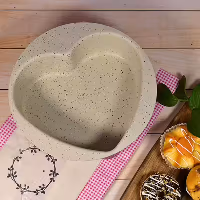 قالب کیک به گز مدل قلب کف برجسته