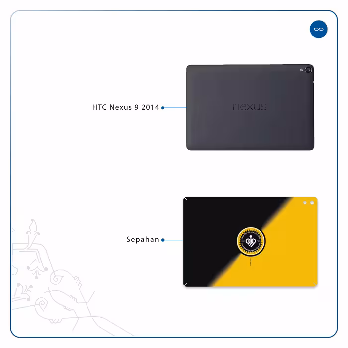 برچسب پوششی ماهوت مدل Sepahan مناسب برای تبلت اچ تی سی Nexus 9 2014