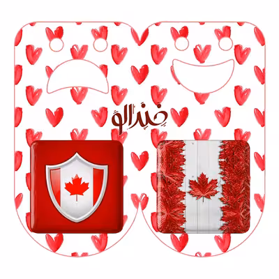 پیکسل خندالو مدل پرچم کانادا کد 2060720600 مجموعه 2 عددی