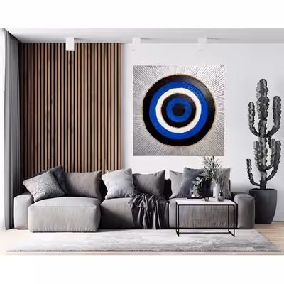  تابلو نقاشی ورق نقره مدل چشم نظر کد A7024 