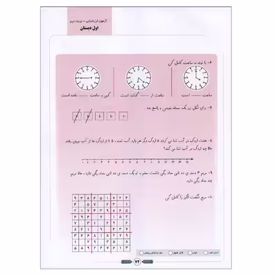 کتاب ارزشیابی ماهانه اول دبستان اثر فاطمه ناصری و دیبا مخلصی انتشارات تاک