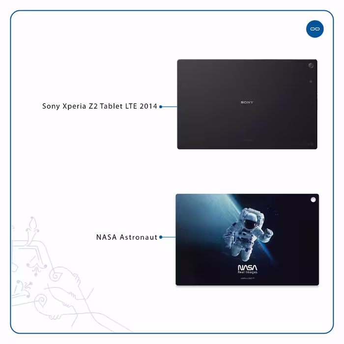 برچسب پوششی ماهوت مدل NASA-Astronaut مناسب برای تبلت سونی Xperia Z2 Tablet LTE 2014