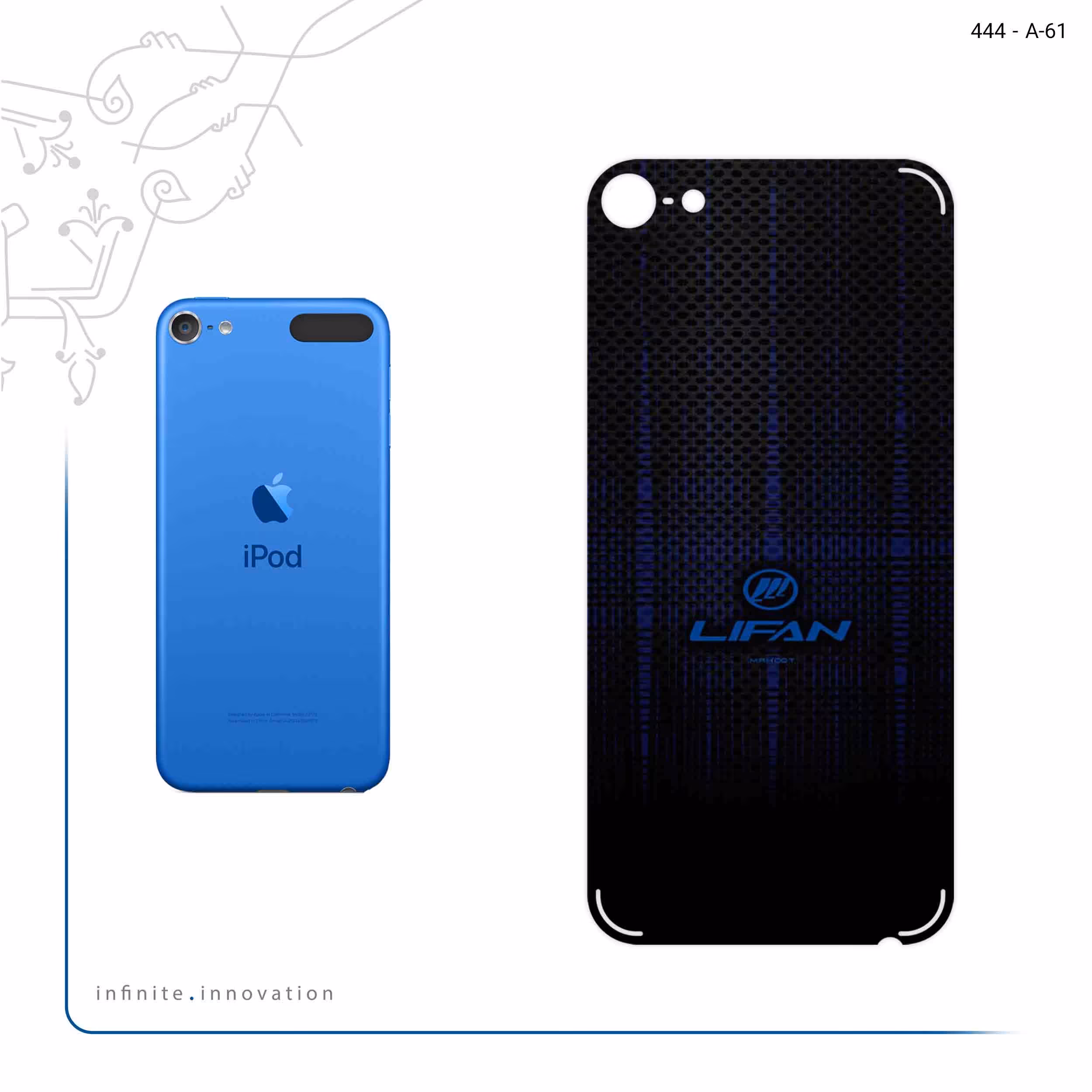 برچسب پوششی ماهوت مدل Lifan مناسب برای گوشی موبایل اپل iPod touch 6th generation