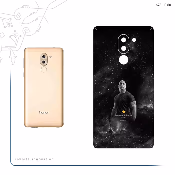 برچسب پوششی ماهوت مدل Dwayne Johnson مناسب برای گوشی موبایل آنر 6X
