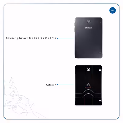 برچسب پوششی ماهوت مدل Citroen مناسب برای تبلت سامسونگ Galaxy Tab S2 8.0 2015 T715