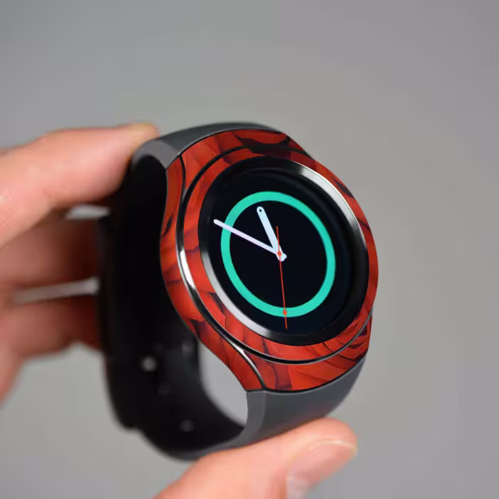 برچسب ماهوت طرح Red_Flower مناسب برای ساعت هوشمند سامسونگ Galaxy Gear S2