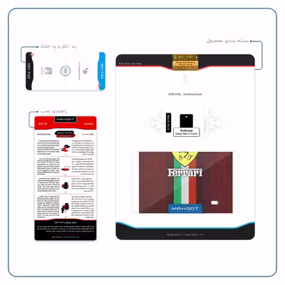 برچسب پوششی ماهوت مدل Ferrari مناسب برای تبلت سامسونگ Galaxy Tab 4 7.0 2014 T231