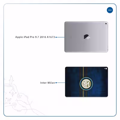 برچسب پوششی ماهوت مدل Inter-Milan مناسب برای تبلت اپل iPad Pro 9.7 2016 A1673