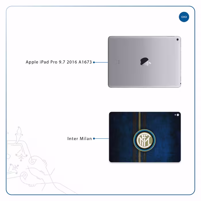 برچسب پوششی ماهوت مدل Inter-Milan مناسب برای تبلت اپل iPad Pro 9.7 2016 A1673