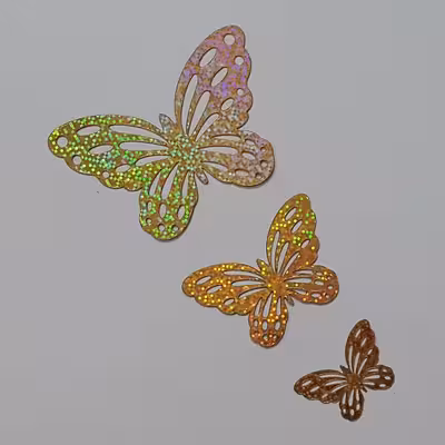 ابزار تزیین کیک به گز مدل پروانه مجموعه 3 عددی