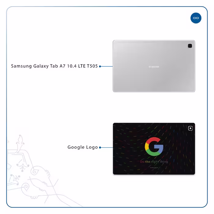 برچسب پوششی ماهوت مدل Google-Logo مناسب برای تبلت سامسونگ Galaxy Tab A7 10.4 LTE 2020 T505