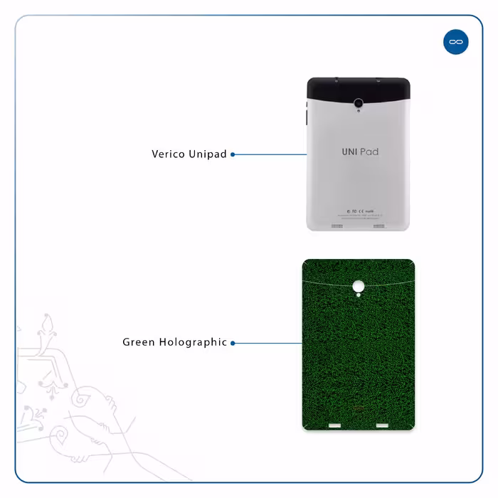 برچسب پوششی ماهوت مدل Green-Holographic مناسب برای تبلت وریکو Unipad