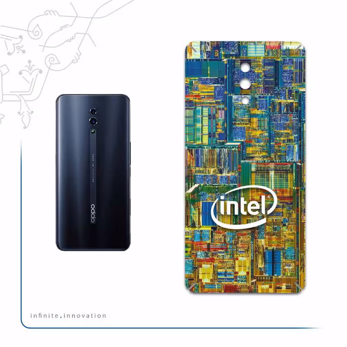 برچسب پوششی ماهوت مدل Intel-Brand مناسب برای گوشی موبایل اپو Reno