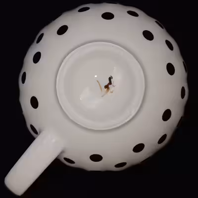 ست فنجان و نعلبکی سرامیکی هیوا طرح خالدار کد 11274870