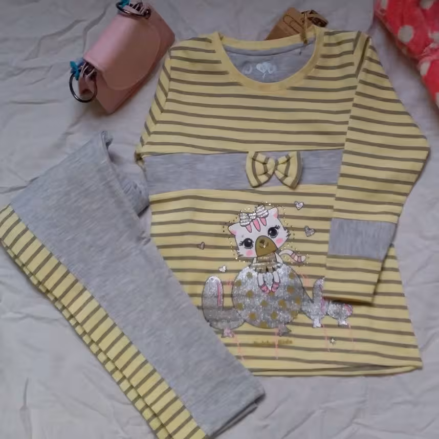 بلوز و شلوار دخترانه راه راه سایز40