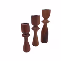 ست شمعدان رومیزی 3 تایی عناب کد WD6041