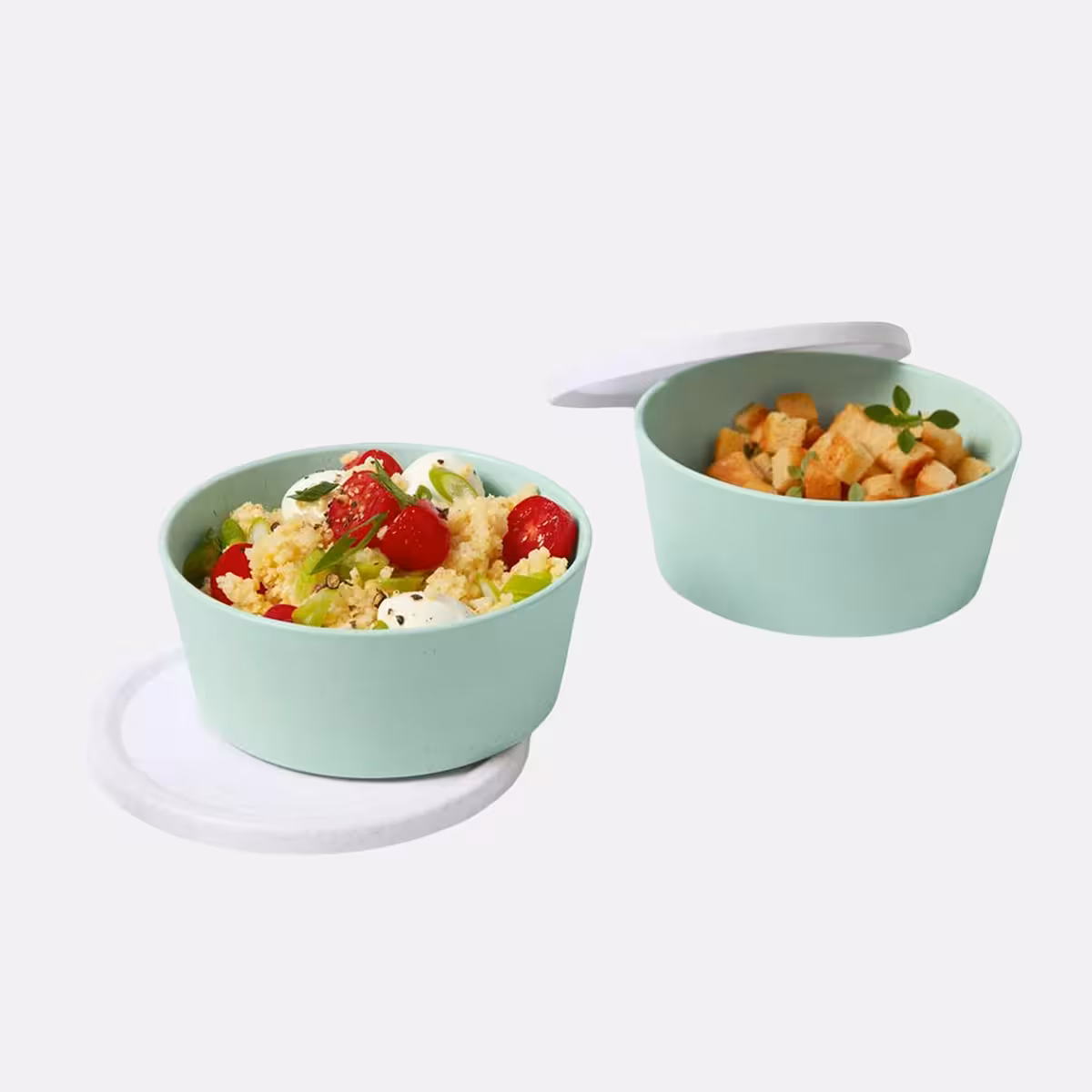 ظرف غذای سبز BPA free چیبو دو عددی