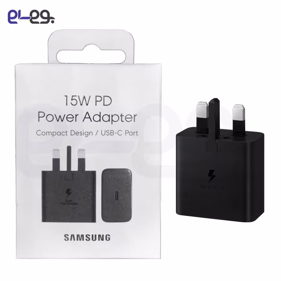 شارژر اصلی سامسونگ مدل EP-T1510  سه پین 15 وات فست شارژ با پورت تایپ سی 15Watt C to C ساخت ویتنام