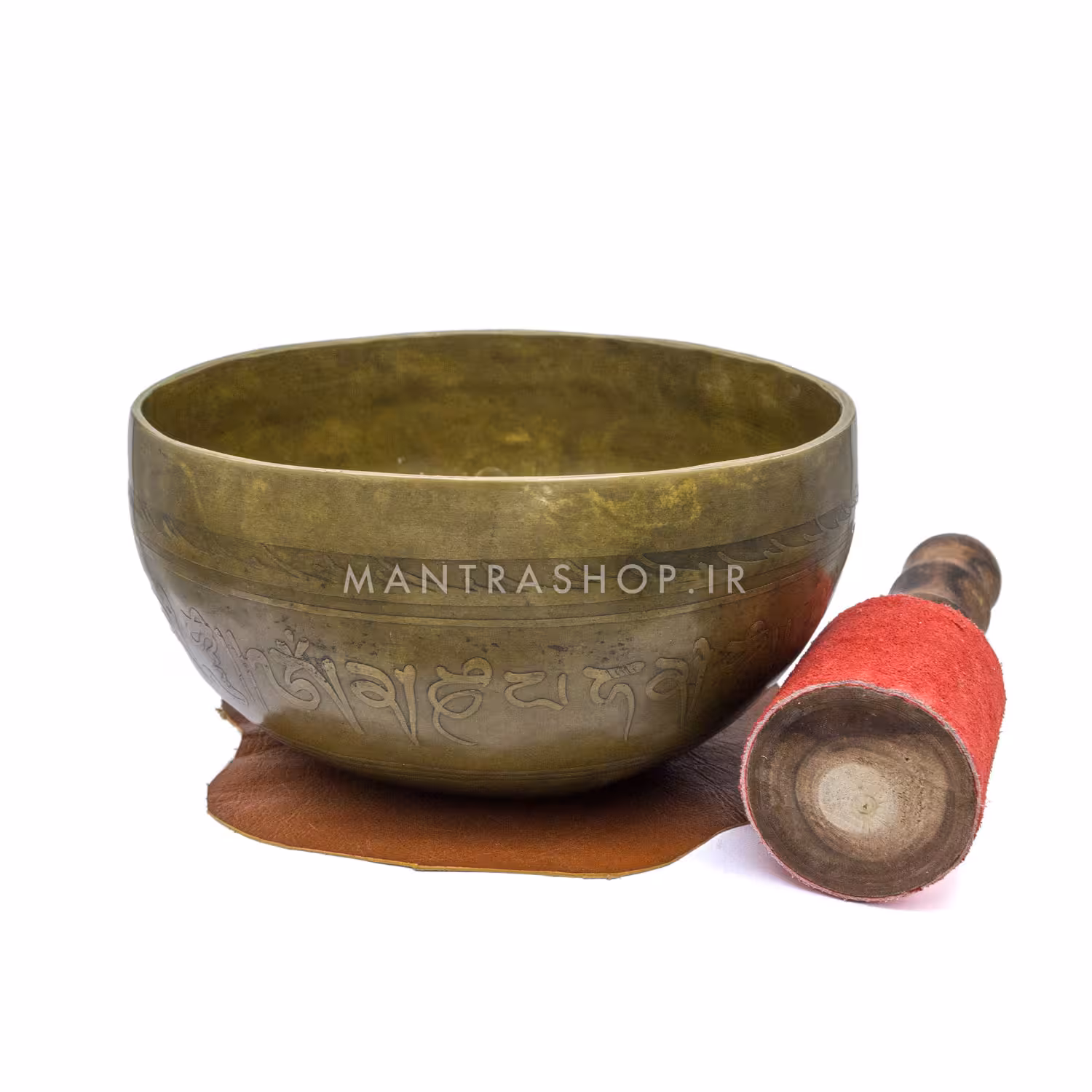کاسه تبتی دست ساز اصل طرح آنتیک با حکاکی نقش بودا قطر دهانه 17.5 سانتی متر