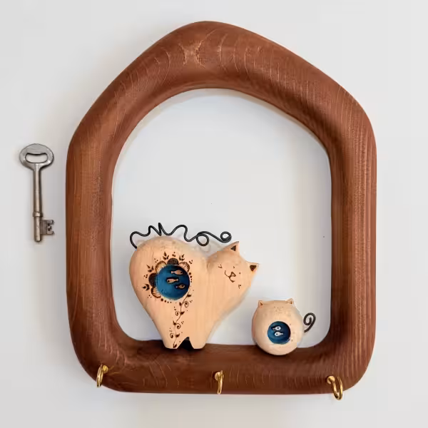 جاکلیدی گربه با بچه طرح دو