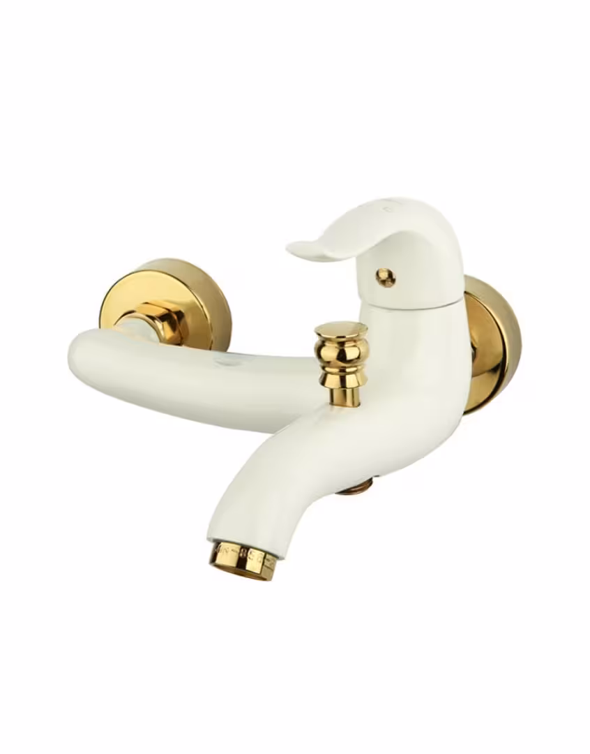 شیر دوش راسان مدل اکتاو سفید طلایی