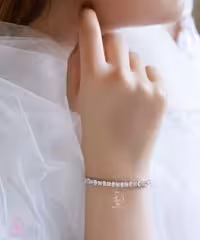 💍دستبند جواهری لوکس ;خاص و زیبا ، نقره عیار 925 (D_7007)