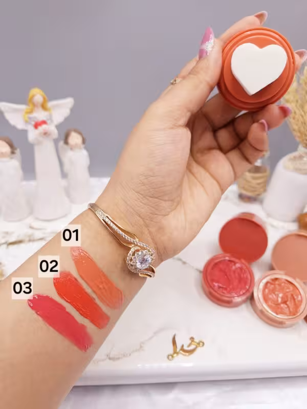 رژ گونه زیبای استامپی طرح قلب برند ‏LADY MODE کد LM-1124