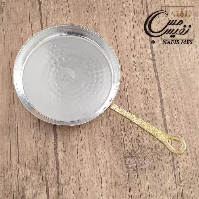تابه مسی تک دسته برنجی طرح نوین ساخت زنجان ( 3 سایز )