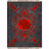 فرش 1240 شانه طرح دستباف کد G1022 دودی