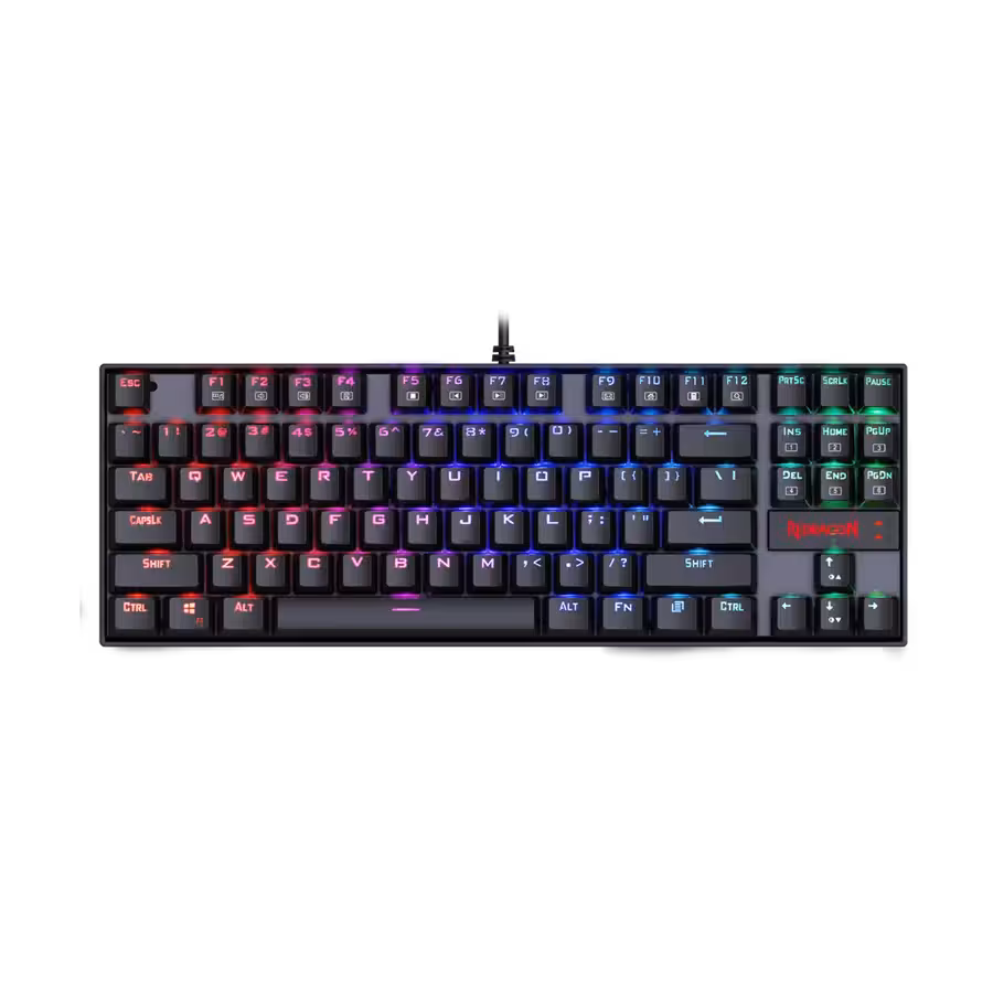 کیبورد گیمینگ ردراگون Redragon K552 Kumara Black (سوئیچ آبی)