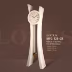 LOTUS لوتوس  ساعت ایستاده مدرن چوبی مدل کلوش کرم  MFC-129-CR