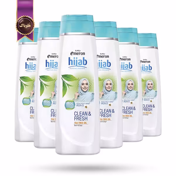 6 عدد شامپو مو امرون Emeron مناسب موهای زیر حجاب و تمیزی Hijab Clean & Fresh حجم 170 میلی لیتر (اورجینال)