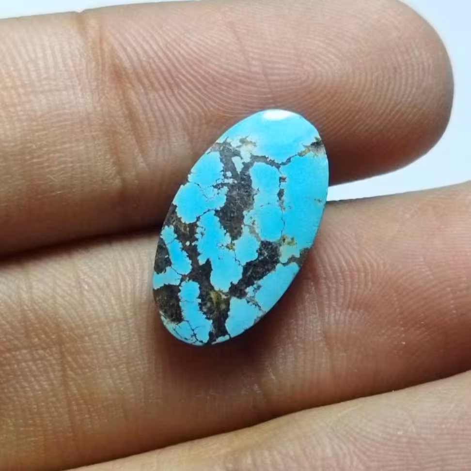 نگین زیبای فیروزه اصل و معدنی نیشابوری 