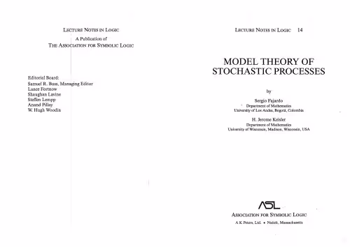 خرید و دانلود نسخه کامل کتاب Model Theory of Stochastic Processes