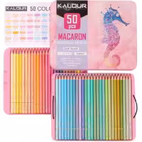 مدادرنگی 50 رنگ kalour ست پاستلی طرح اسب آبی