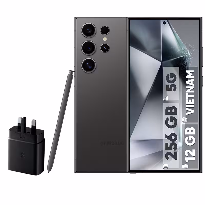 گوشی موبایل سامسونگ مدل Galaxy S24 Ultra دو سیم کارت ظرفیت 256 گیگابایت و رم 12 گیگابایت به همراه شارژر سامسونگ - ویتنام