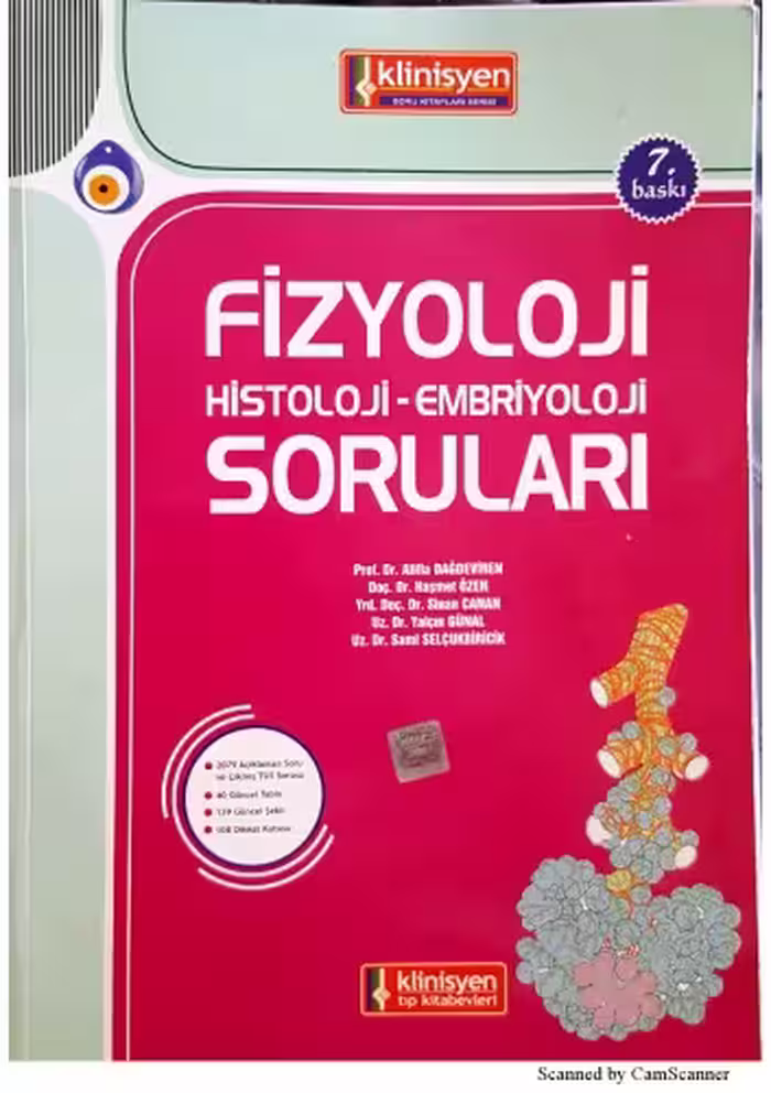 خرید و دانلود نسخه کامل کتاب Fizyoloji Histoloji-Embriyoloji Soruları