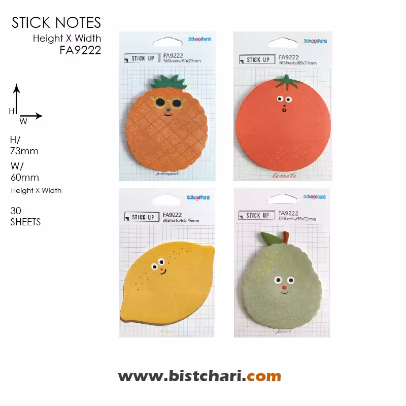 استیک نوت (کاغذ چسب دار) مدل FA9222 برند اسکول فنز Schoolfans